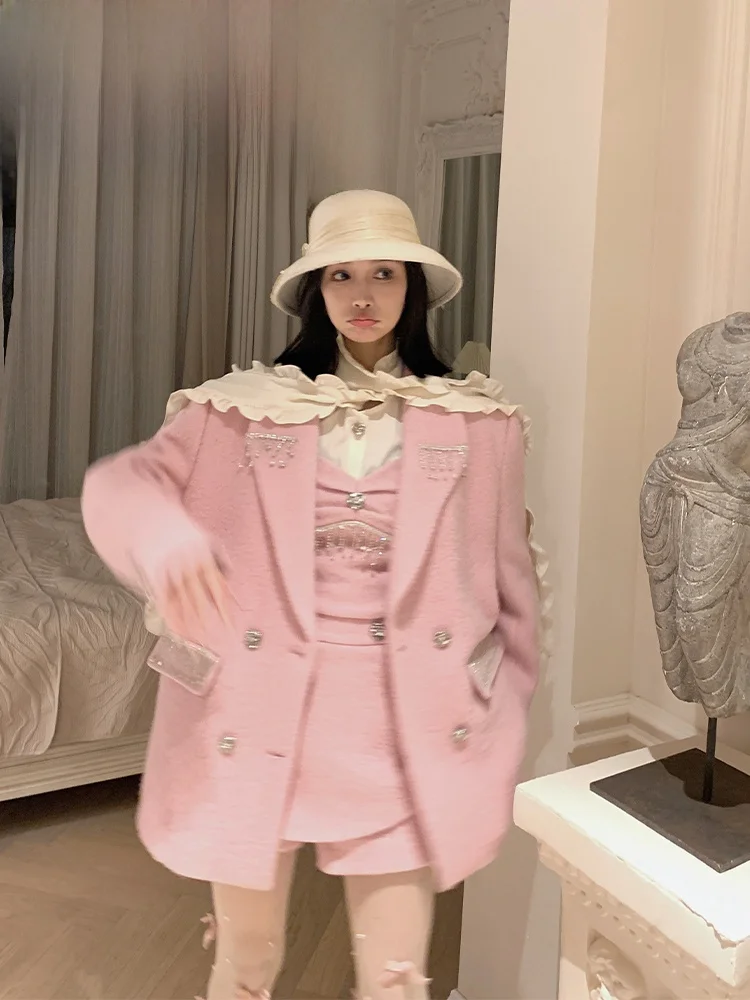 

Original PITAO down Jaet Belted Pants Skirt Set Luxury Chic Women's Faion Winter Collection High Percentage Fiber Content