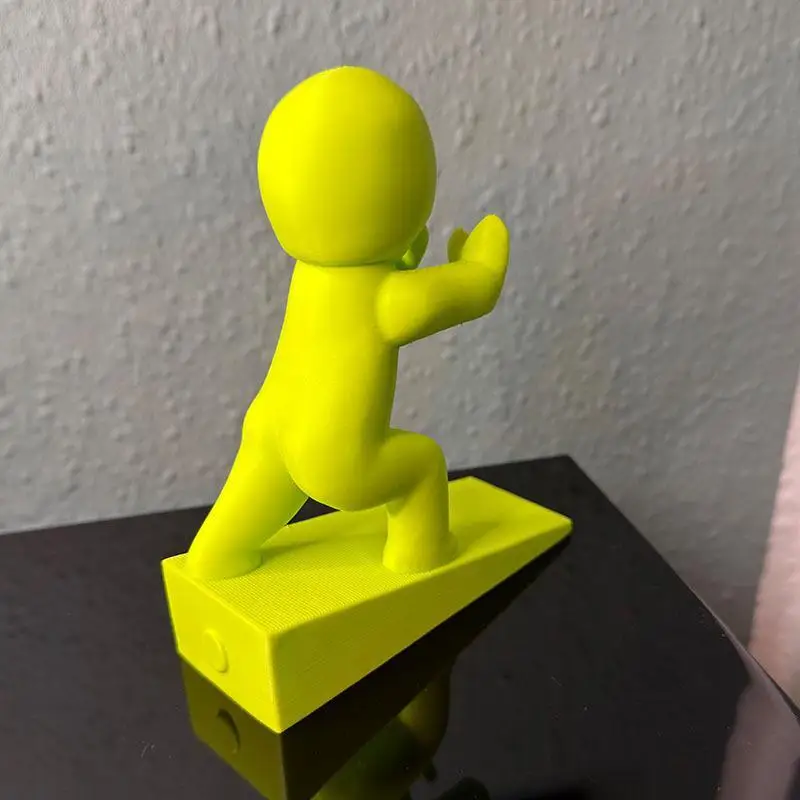 ~Cute Pushing Man Shaped Door Stopper Non Slip Base Durable Build Suitable For Home Office Bedroom Use