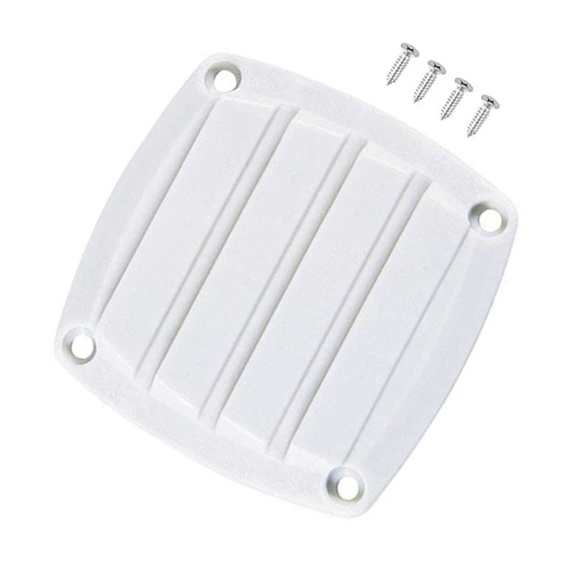 Louver Air Vent Outlet Grille Ventilation for Boat Maine Yacht 8.3x8.3cm White