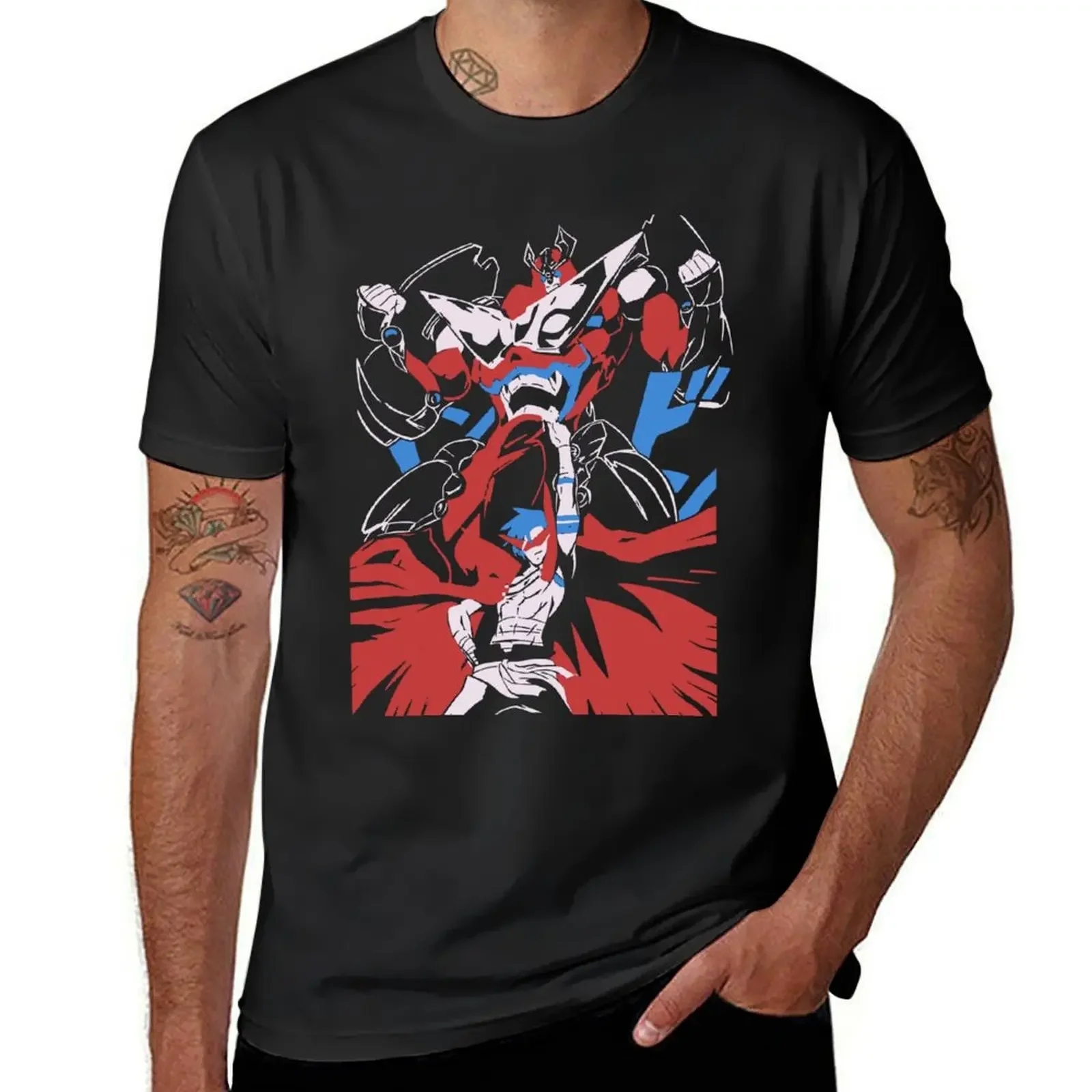 Kamina Tengen Toppa Gurren Lagann T-Shirt vintage hippie clothes customs men clothing