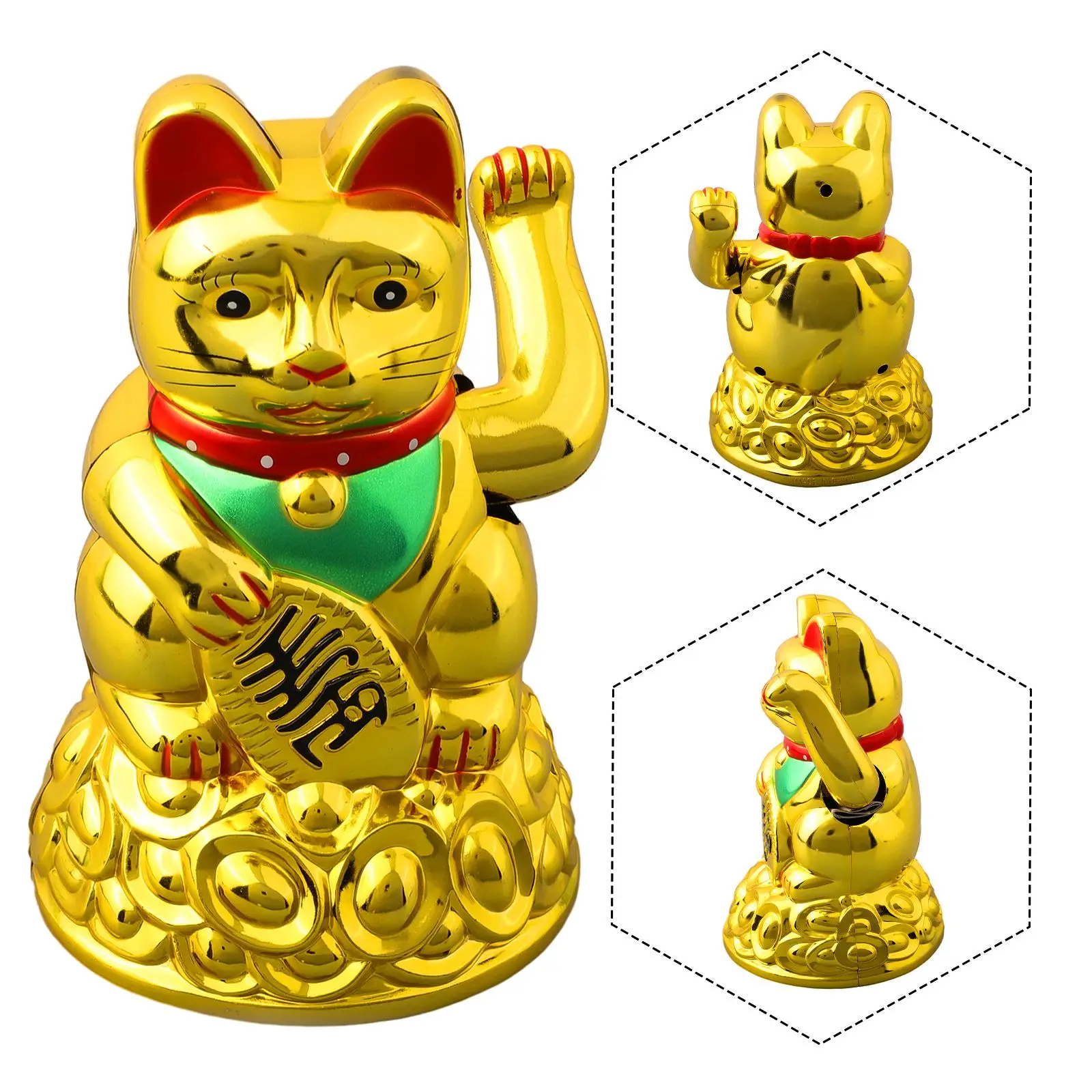 Chinese Lucky Waving Maneki Neko Cat Money Luck Feng Shui Mascot Bringing Wealth And Good Fortune Home Office Decor