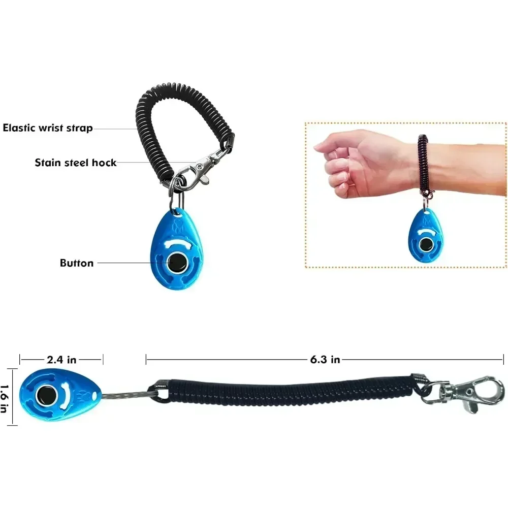 Dog Training Clicker with Adjustable Wrist Strap Durable Lightweight Easy To Use for Cats Puppy Birds Horses Pet Product