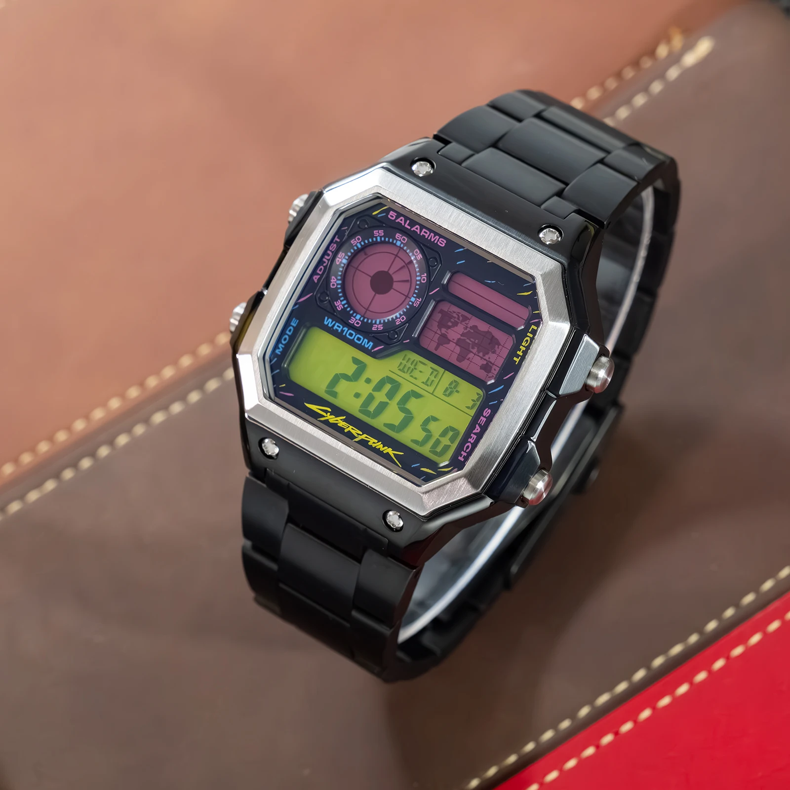 Retro Watch Sticker Faceplate Mod Compatible with Casio AE1200 Watch Watch Japan Copper Metal Sunray Punk Style Cyber Combo Kit