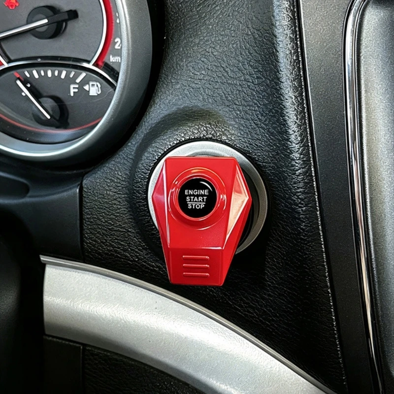 Start Button Cover Metal Cabin Accent Frame, On Interior Trim for Drivers Updating Plain Button Spots in