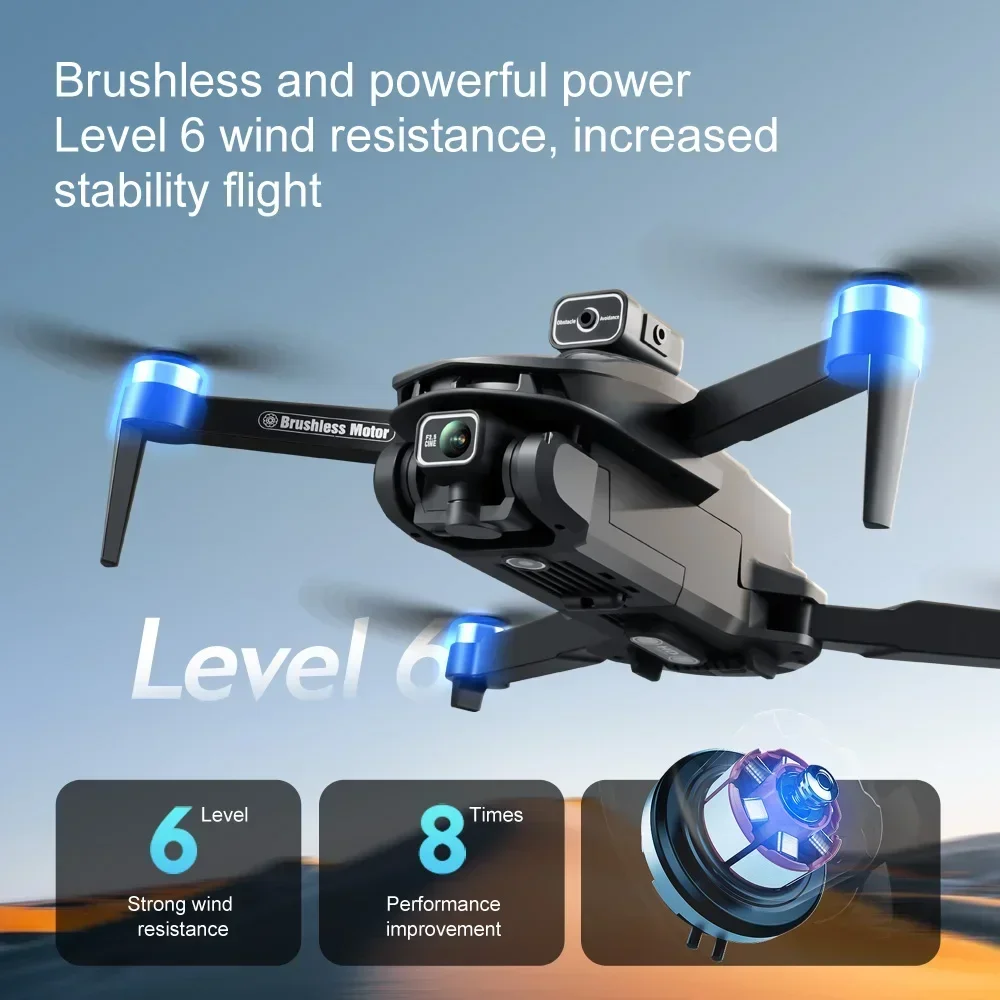 Nuovo V168 Drone Professinal Three Camera 8K grandangolare localizzazione GPS ottica Quadcopter a quattro vie per evitare gli ostacoli per XIAOMI