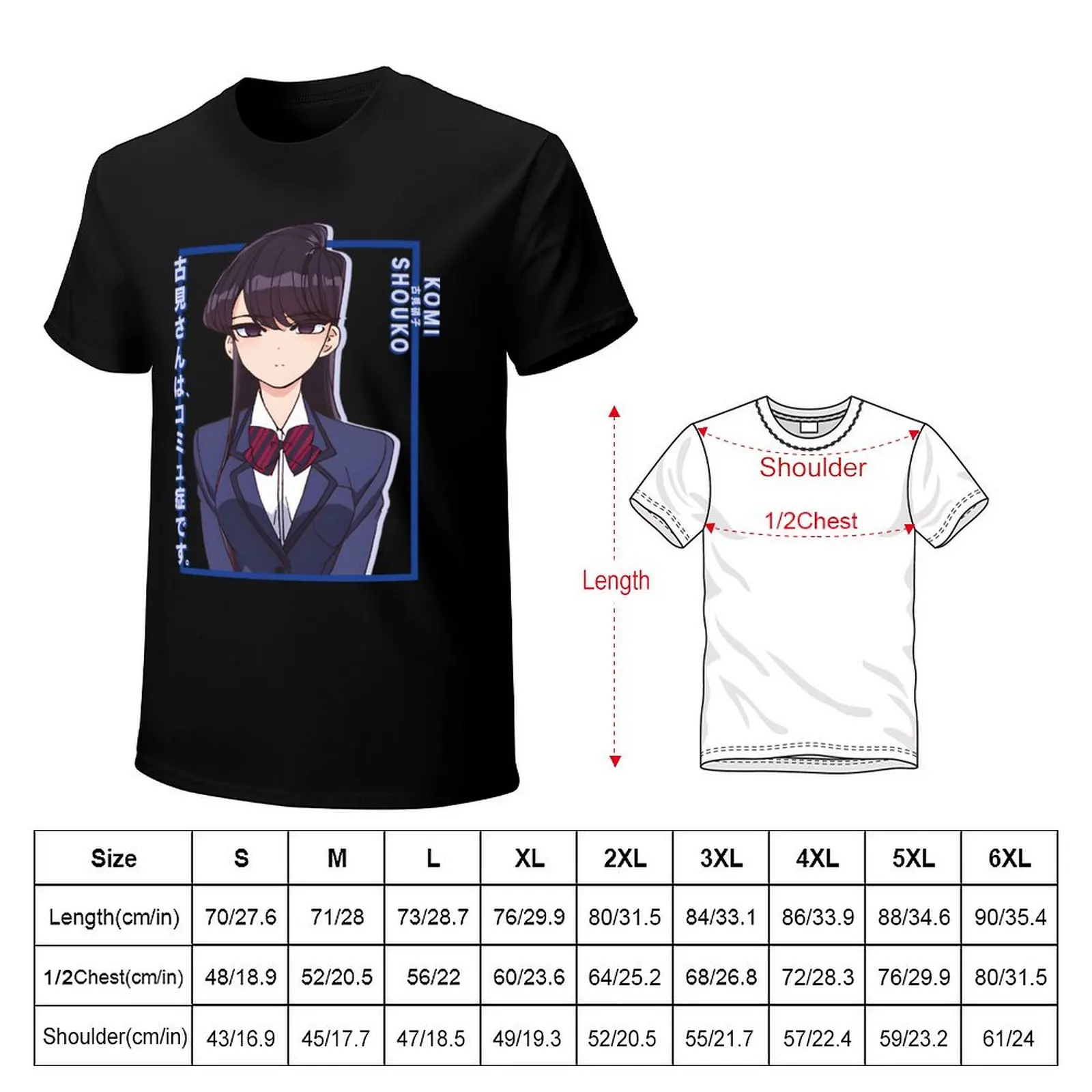 Komi Can't Communicate Komi San Retro - Komi Shouko T-Shirt Art Pattern Printed Casual Top