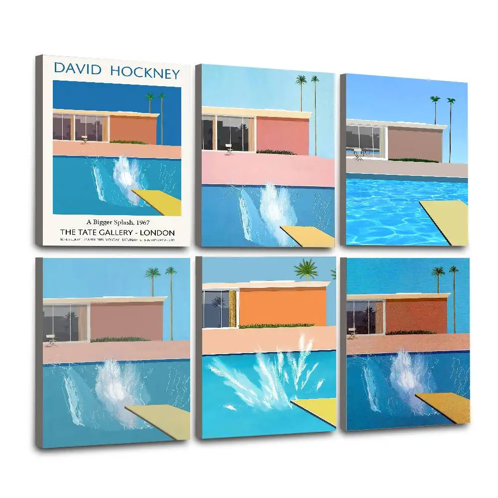 Art D-David Hockney Poster Wall Art for Study Living Room Decor Unique Home Decoration Pictur Gift