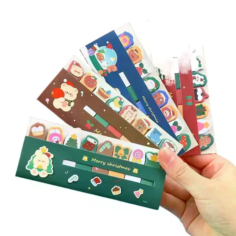 Christmas Row Station Notes, Students Ins Cute  Stickers Cartoon High-value N Sticky Notes Stationery