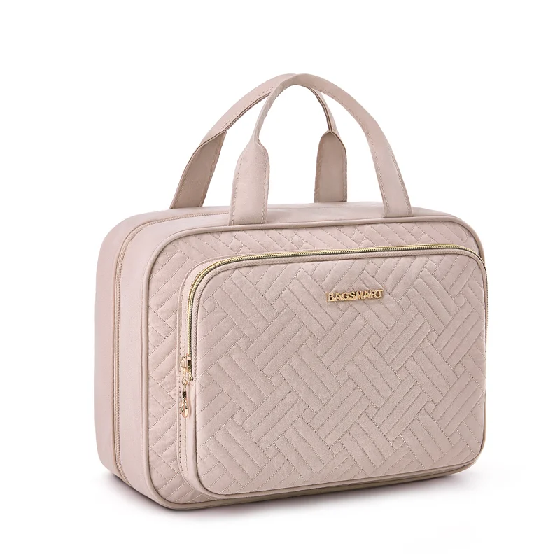 Bagsmart große Kapazität Kultur beutel mit transparenten Outdoor-Multifunktions-Kosmetik tasche Frauen hängen Reise Make-up Veranstalter