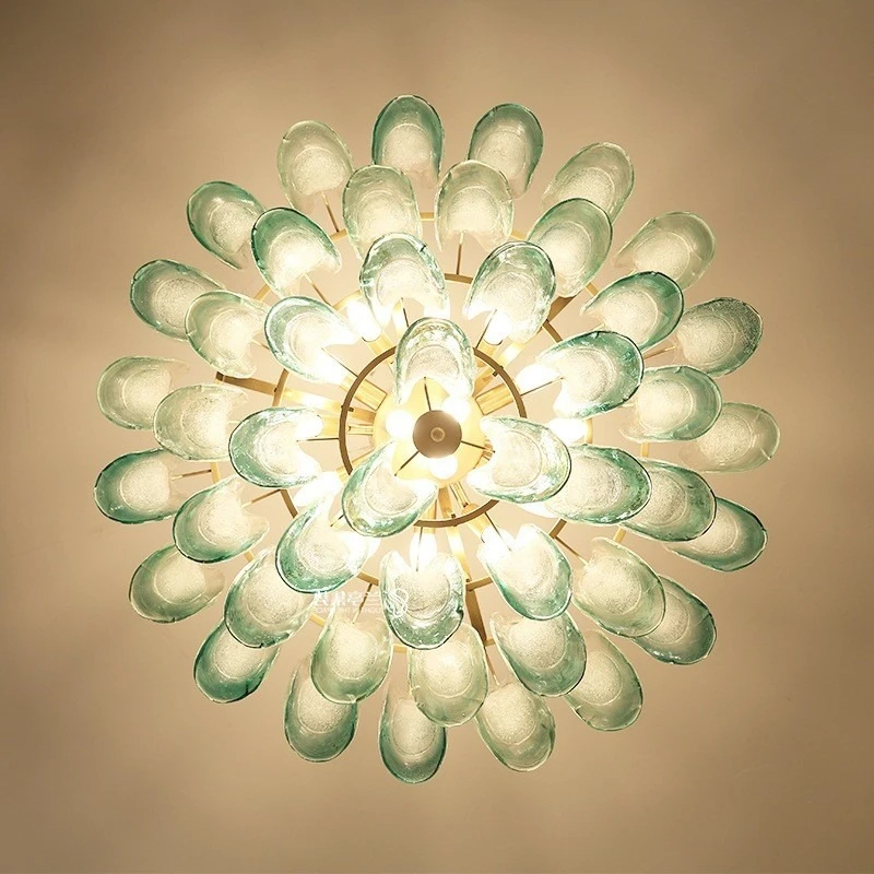 Modern Minimalist Colored Glass Chandelier Living Room Bedroom Hotels and Homestays Villa High-end and Classy Decoration Fixture
