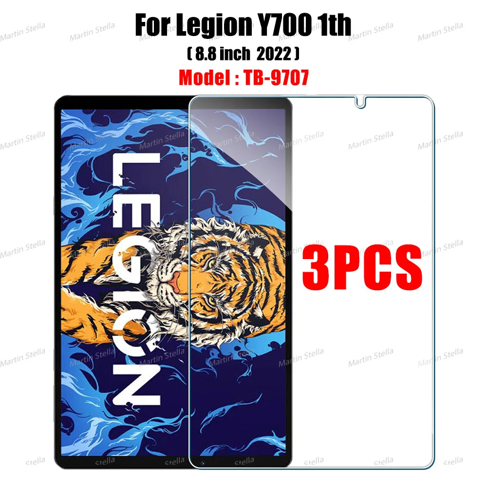 3 Stück Displayschutzfolie aus gehärtetem Glas für Legion Y700 2. Generation 8,8 Zoll 1. 2023 2022 TB-9707 TB-320 Tablet-Folie – Detail 2