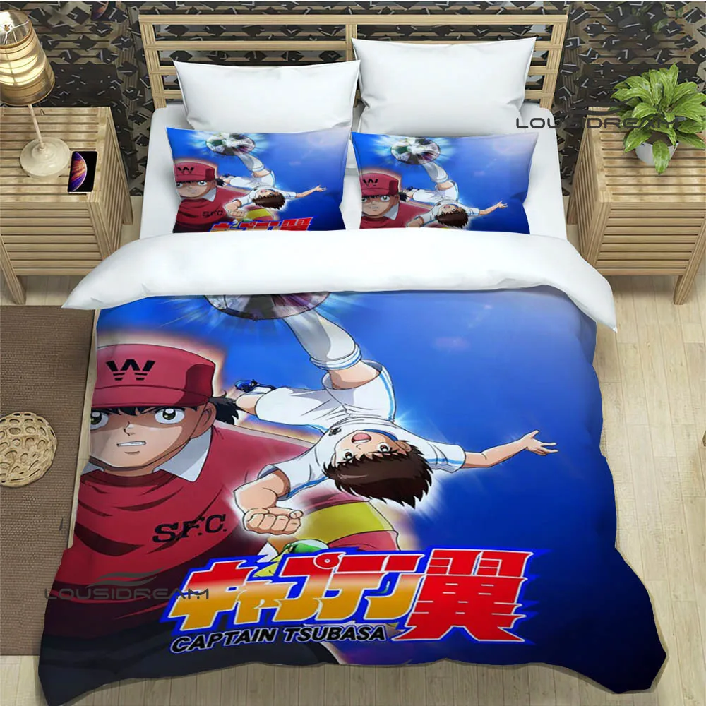 Captain Tsubasa Cartoon Bedding Sets exquisite bed supplies set duvet cover bed comforter set bedding set luxury birthday gift