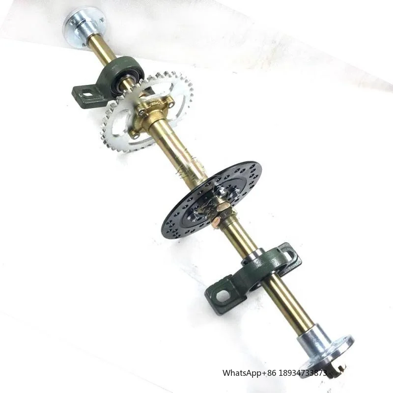 DIY Four Wheel GO KART KARTING UTV Quad Buggy 3 Holes Flanges Brake Disc Rotor Sprocket 61CM ATV Rear Axle