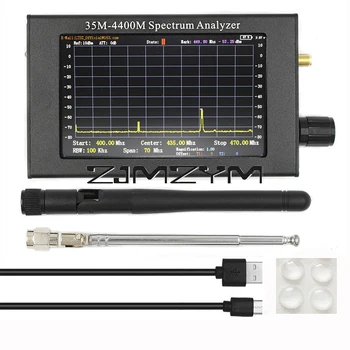Spectrum Analyzer 35M-4400M Large LCD Display Wireless Signal Detector Radio WiFi GSM Camera Full Range RF Detector for Searching