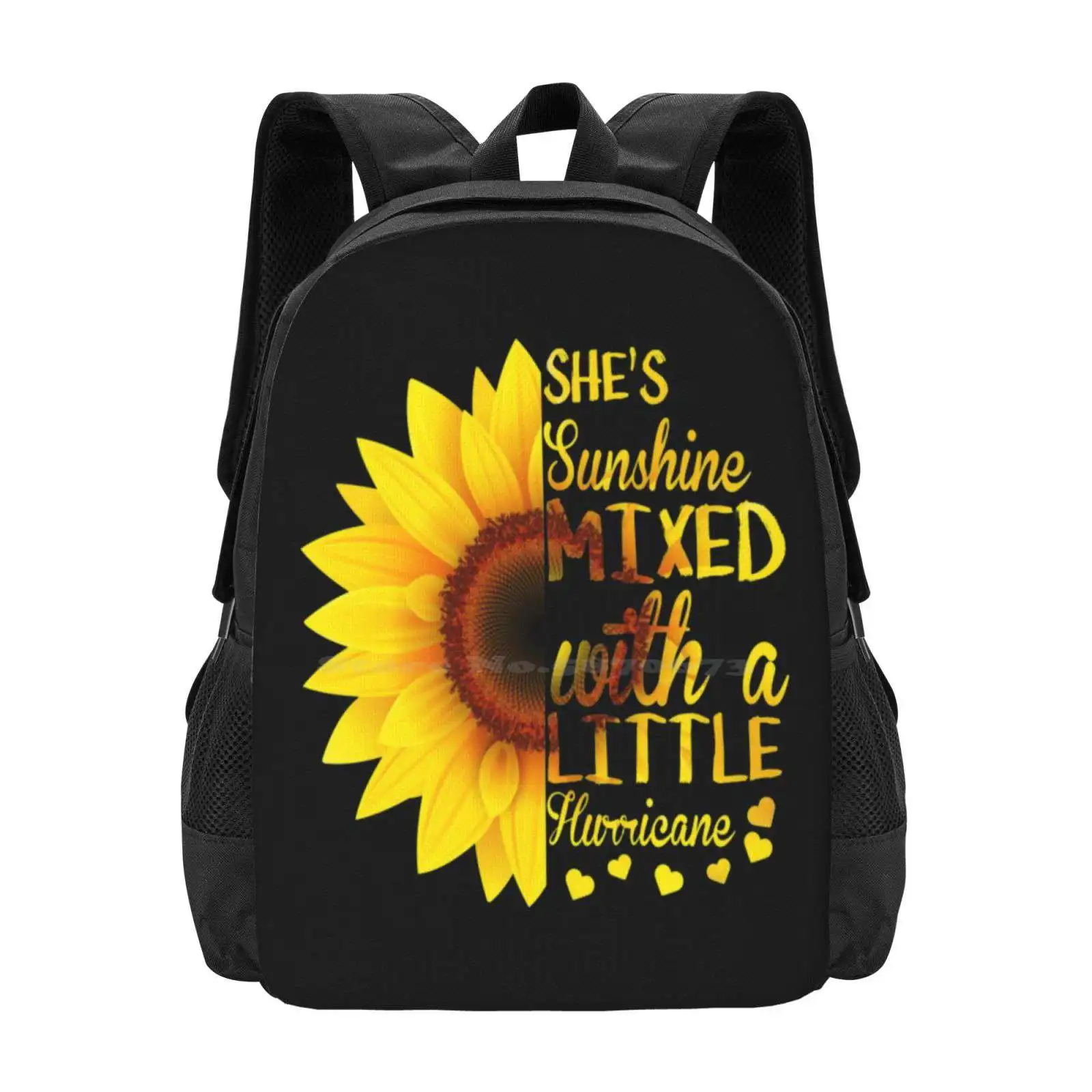 Sunshine Mixed With A Little Hurricane Pattern Design Bagpack School Bags Girls Sunshine Mixed With A Little Hurricane For