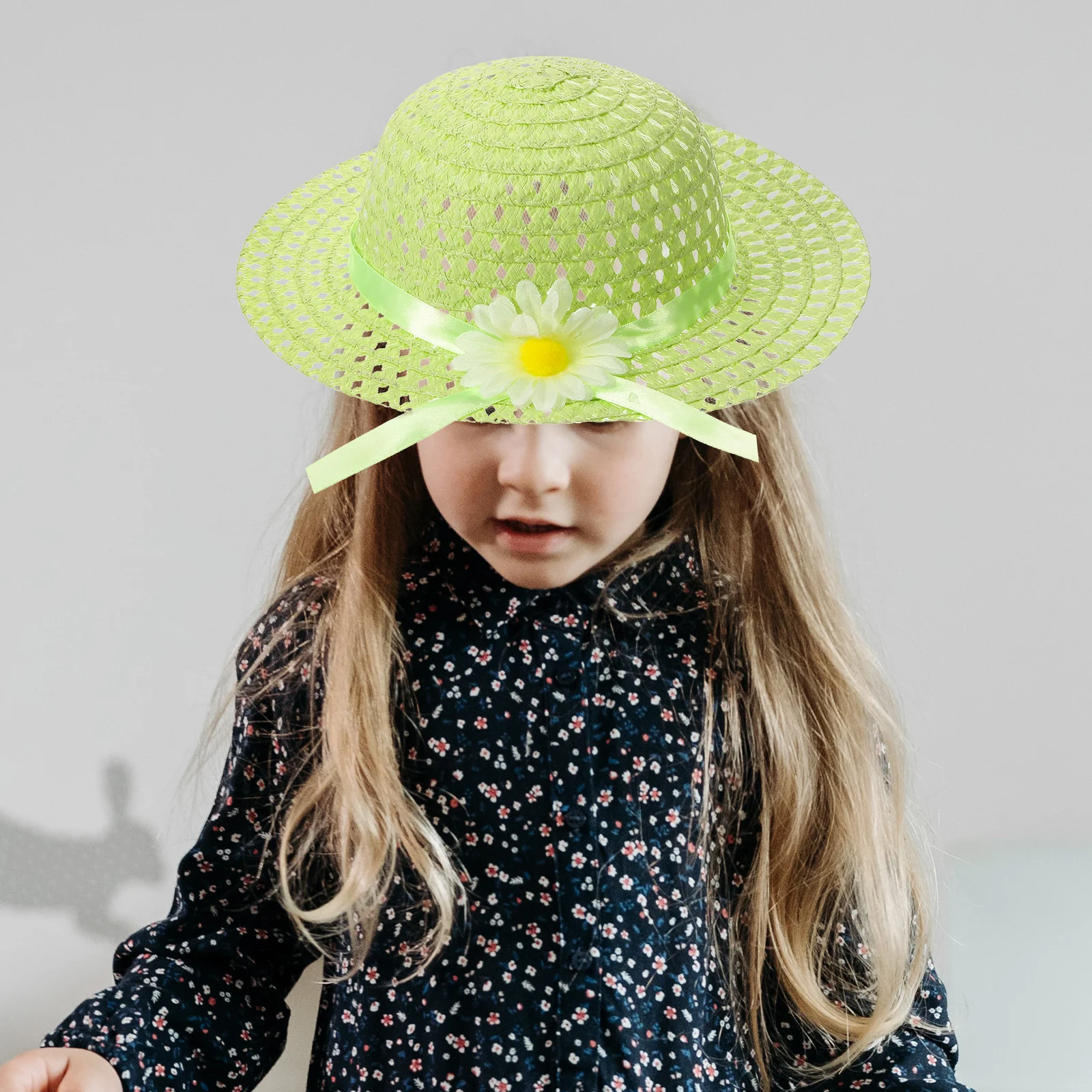 

1 set Children Straw Hat Set Light Sunshade Beach Hat Straw Bag Summer Vacation Travel Little Girls Accessories