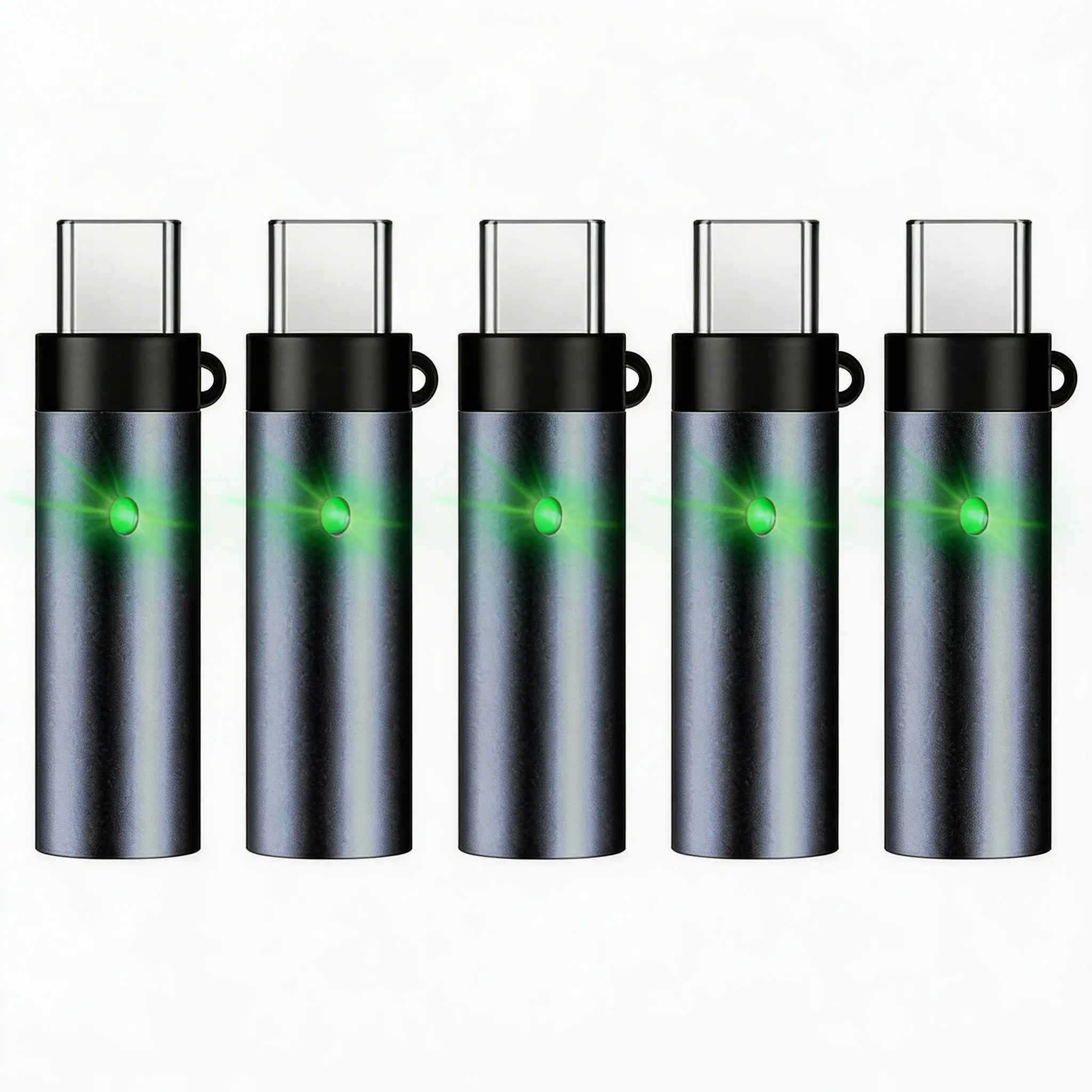 1/5pcsType C Mini portable lighter Cigarette Lighter Windproof Cigarette Lighter Outdoor Blowing USB-C Cigarette Lighter Adapter