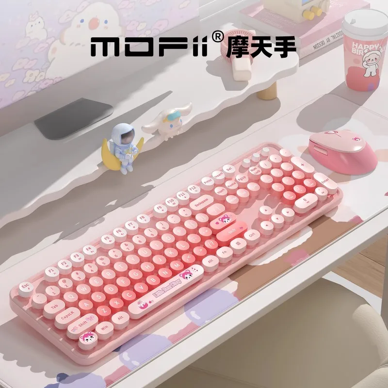 

MOFII Wireless Keyboard And Mouse Set Is Suitable For Desktop Computer Boxes Laptops Girls High Looks Cute Games Office Gifts