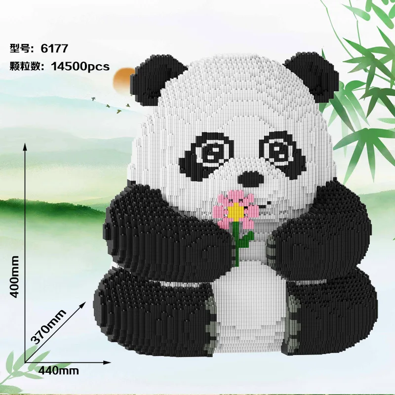 

Cute Panda Dragon Baby Building Blocks Children's Toy Assembly Boys and Girls Series Dragon Building Blocks Puzzle Toys