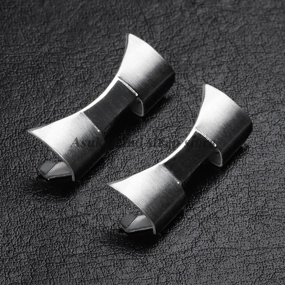 2 szt. 12/14/16/18/19/20/22/24mm Adapter ze stali nierdzewnej dla Rolex dla Seiko WatchBand zakrzywiony koniec paska łączącego akcesoria
