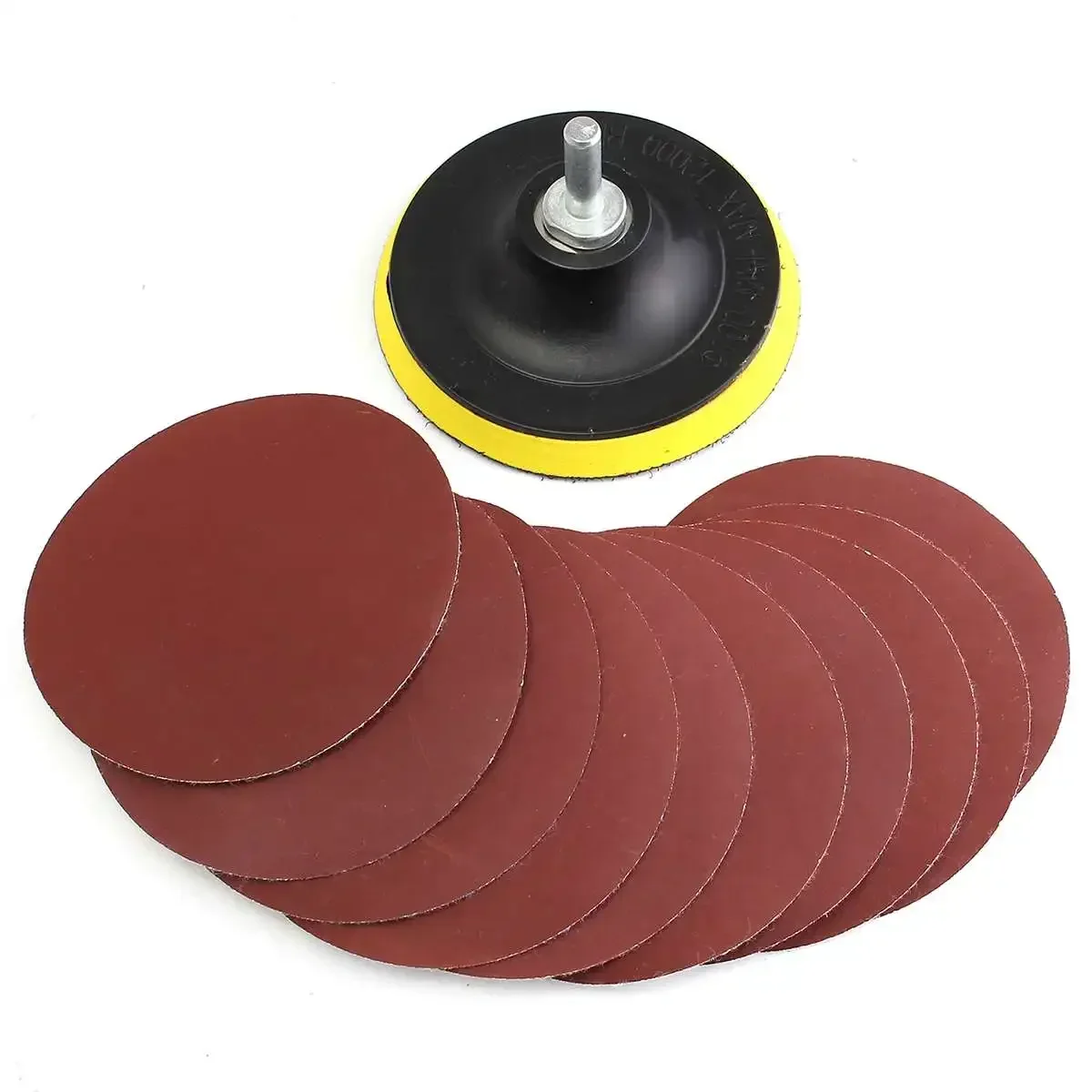 

10Pcs 100mm Sanding Disc Sandpaper 1000 Grit with Backer Pad Drill Adapter for Cleaning Polishing Sandpaper Abrasives Tools