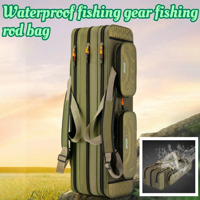 

Водонепроницаемая многофункциональная сумка для хранения рыболовных снастей, легкая большая вместительная сумка для удочек, уличные утолщенные сумки для снастей