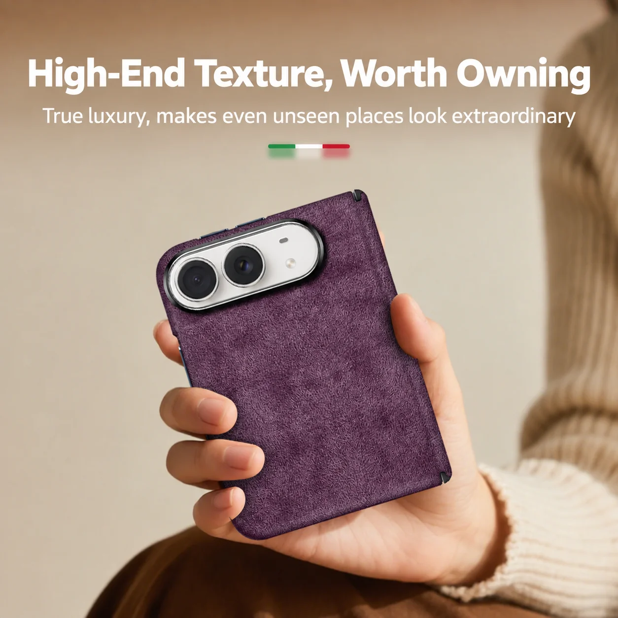 For iPhone Duo 100% Real ALCANTARA Magnetic Case With MagSafe Supercar Same Suede Luxury Leather Cover For iPhone Duo