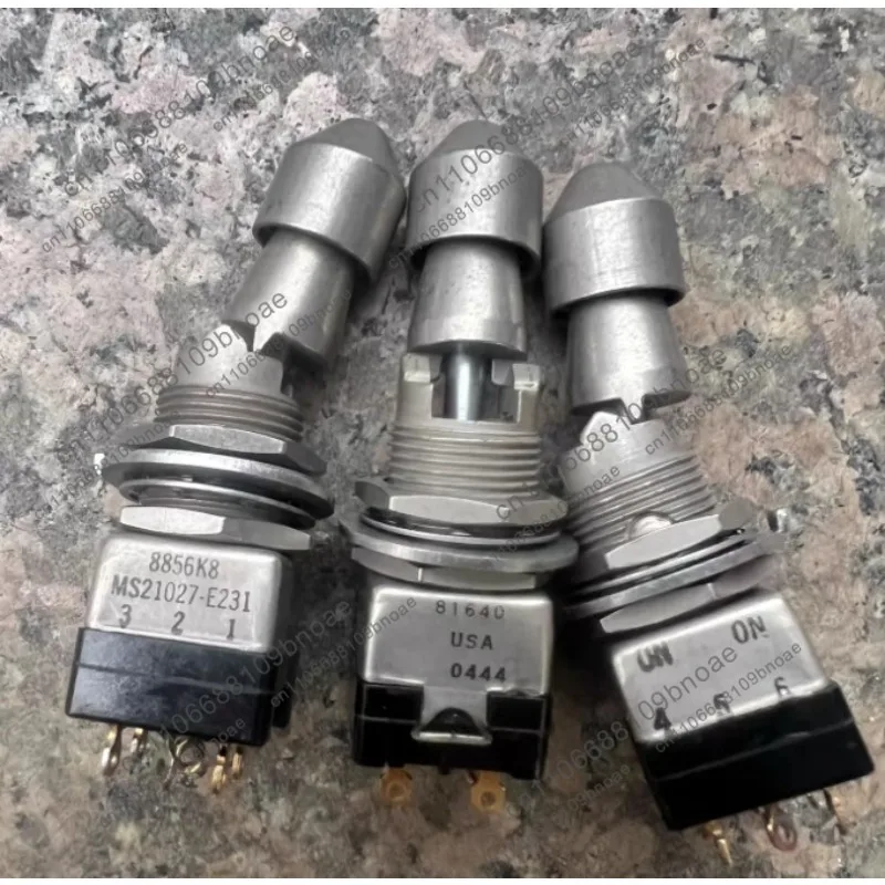 1pcs ms21027-e231 6-pin 2-position anti-accidental push button switch, opening 12mm