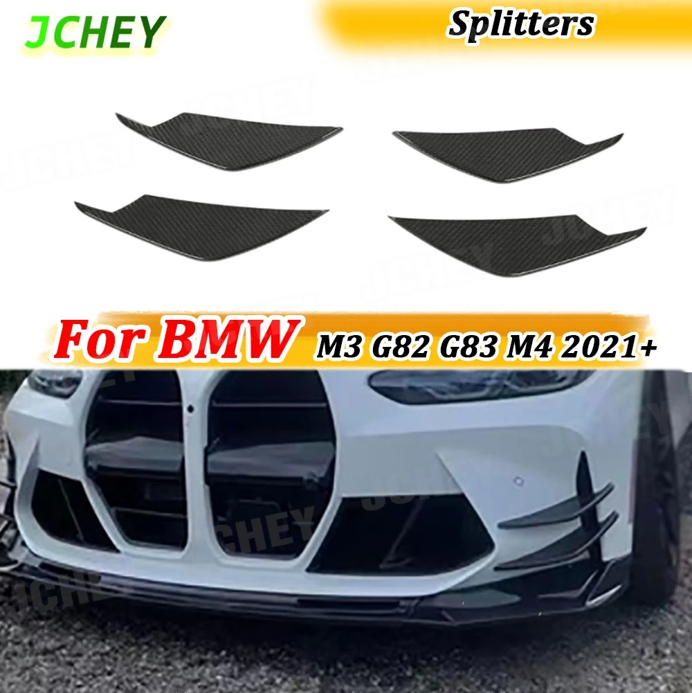 

For BMW G80 M3 G82 G83 M4 2021+ Dry Carbon Fiber Front Side Fender Splitters Spoiler Body kits Body Kits Car Accessories