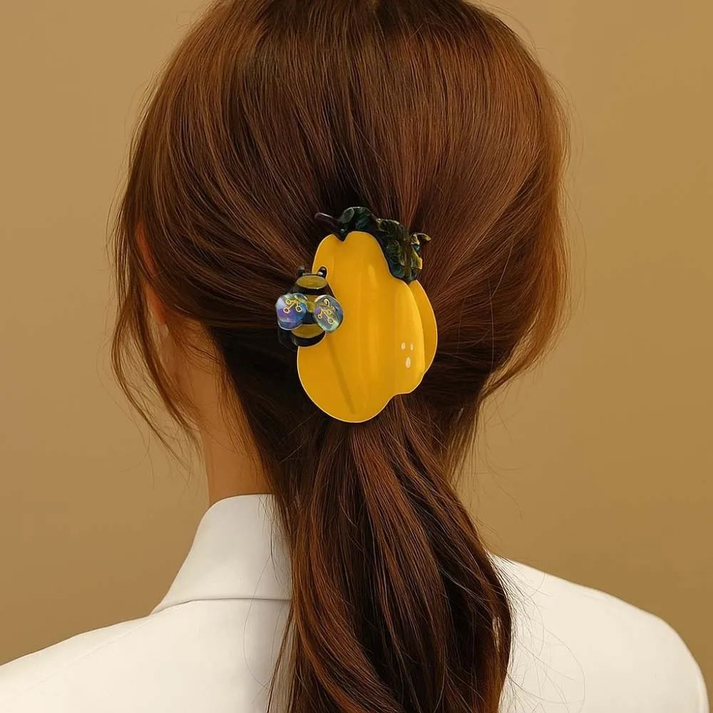 Clip de garra impermeable abeja pera tiburón Clip dulce estilo coreano ácido acético pelo garra sombreros dibujos animados acetato horquillas niñas