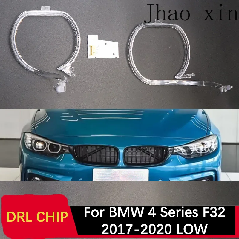

Для BMW 4 серии F32 2017-2020: Модуль балласта для светодиодных фар, световодная лента DRL, плата управления Angel Eye, белый свет