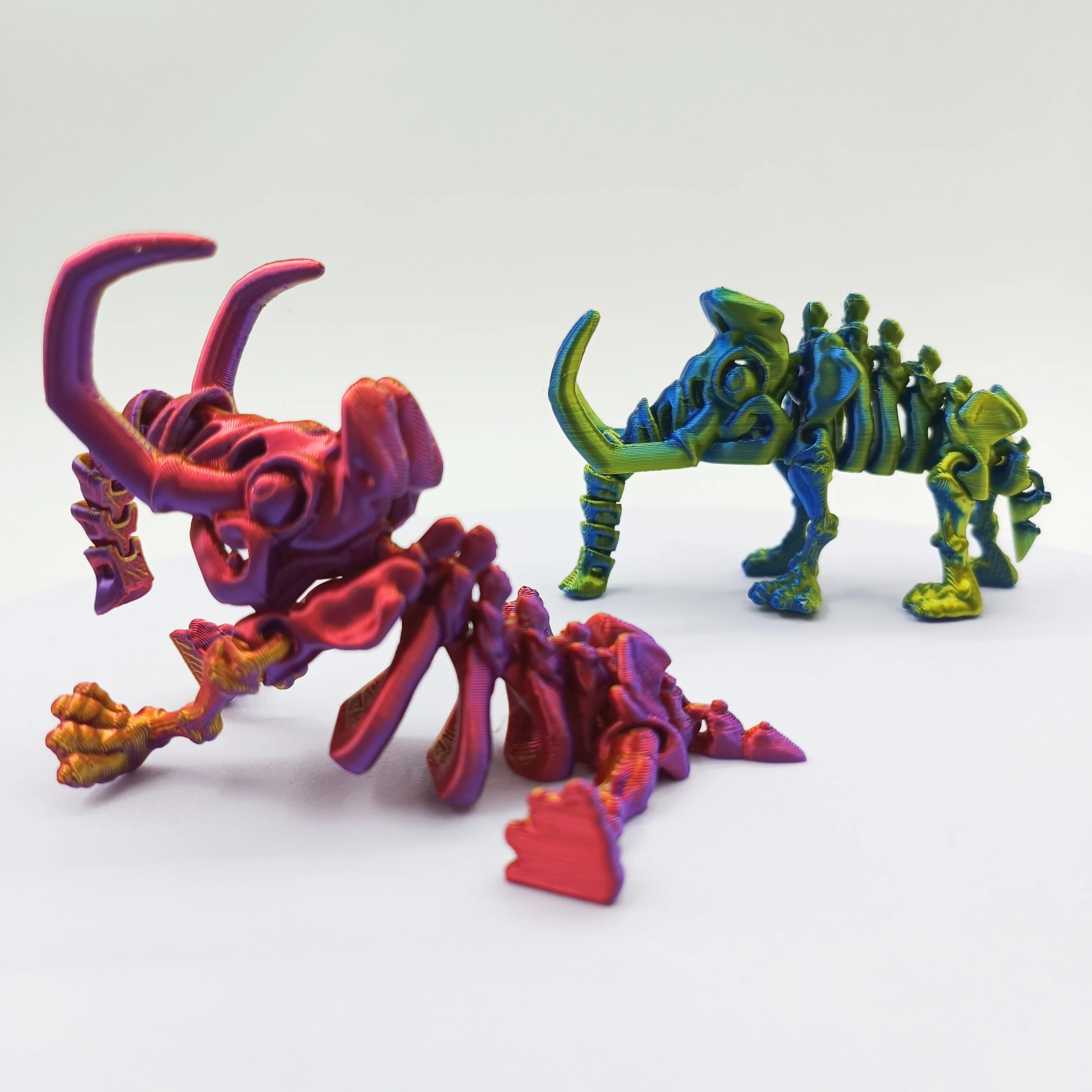 

3D printed skeleton elephant for indoor and outdoor use,home desktop decoration,unique reflective colors, bold and unique design