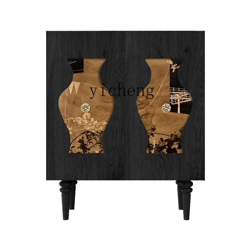 zz chest, living room, bedroom against the wall, antique storage in the locker, solid wood home storage bedside table