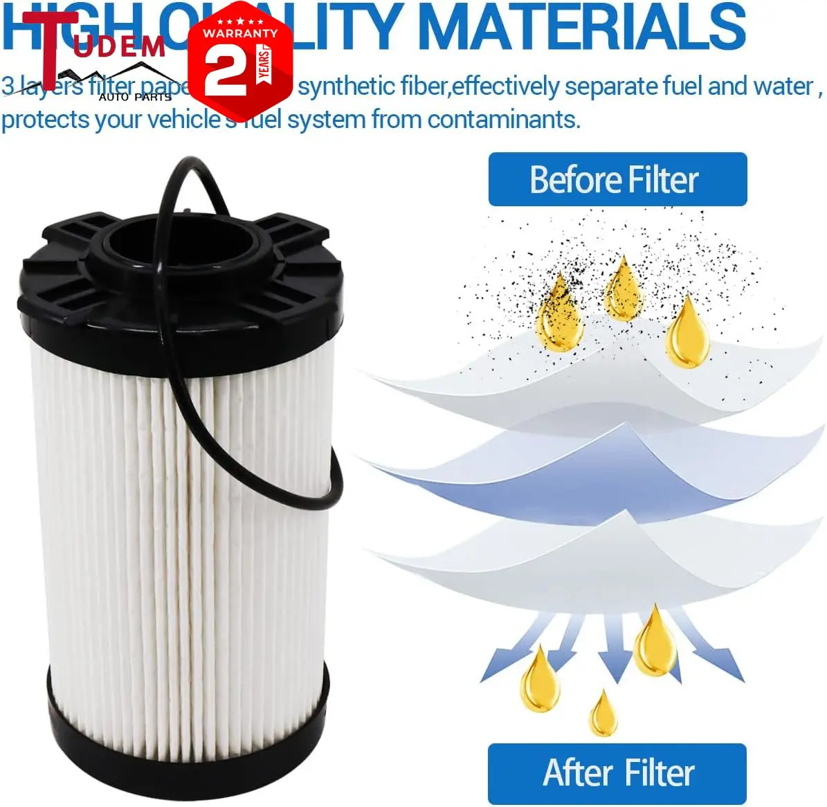 FF266 Fuel Filter Replaces Cummins 5335504 800154401 FF0026600MX 70026453 WF10590 FF73000 for ISB6.7 EURO 6 2017 IG11 IG12Engine