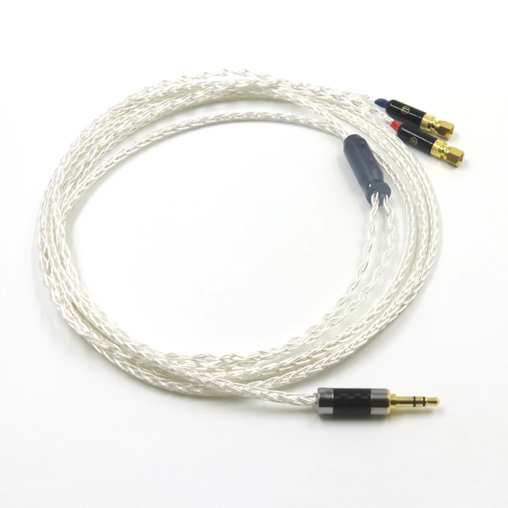 HIFI 8Cores 7N OCC Silver  Balanced Headphone Upgrade Cord Cable For HE400 HE5 HE6 HE300 HE560 HE4 HE500 HE6 Earphone