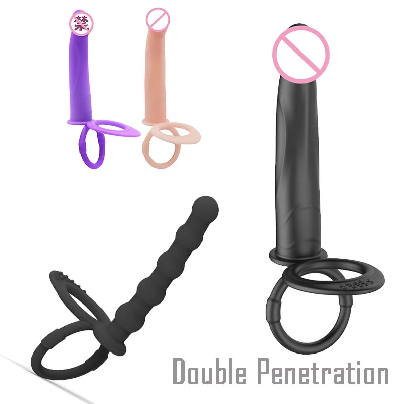 Double Penetration Strapon Dildo Sex Toys For Women Men Strap On Penis Anal Beads AV Stick Butt Plug Massager Adult Products