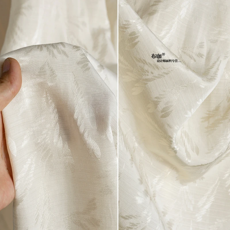 

Cotton Linen Jacquard Fabric for Clothing Cheongsam Dress Designer Handmade Diy Sewing Material Cloth By The Meter
