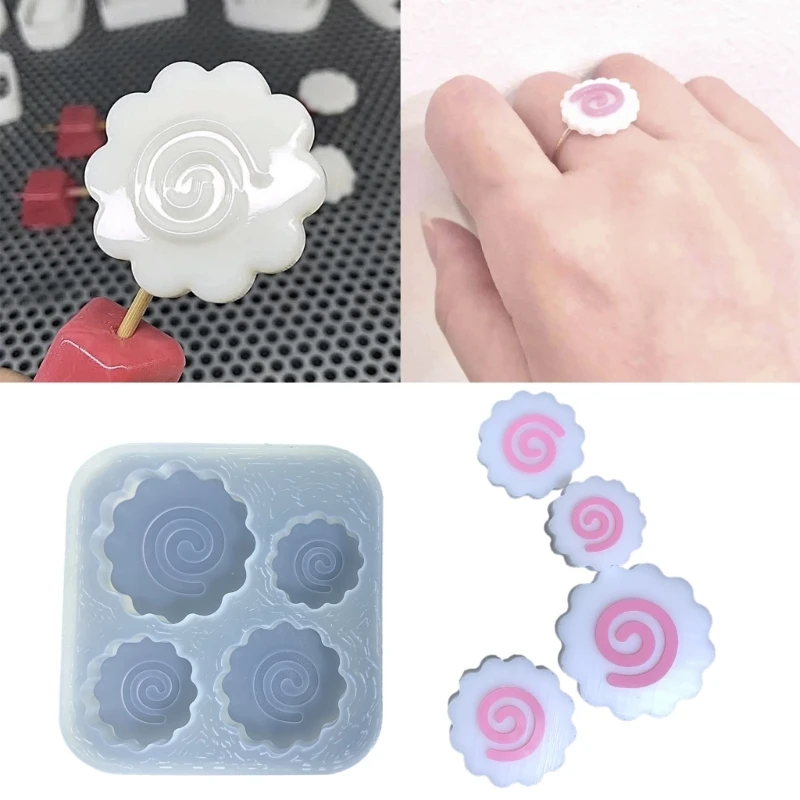 R3MC Handmade Fish Cake Pendant Epoxy Silicone Mold Epoxy Resin Molds Making Crafts