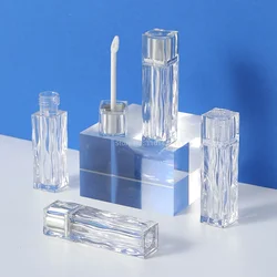 10/50pcs 5ml Square Transparent Lipgloss Tube Cosmetic Clear Lip Gloss Container with Wand DIY Makeup Concealer Packaging Bottle