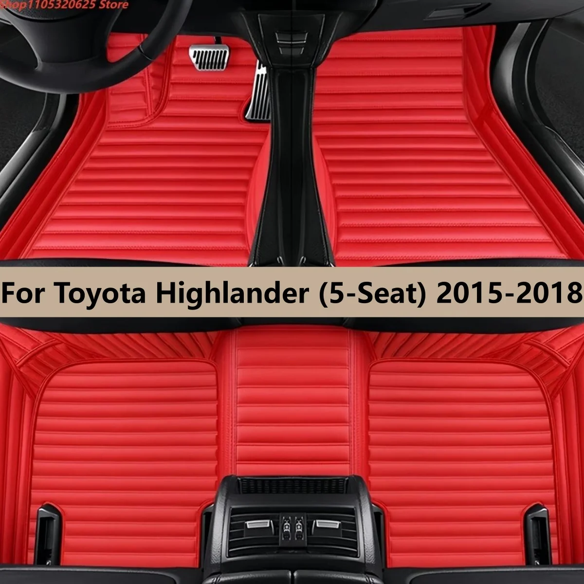 

Custom Car Floor Mats For Toyota Highlander (5-Seat) 2015 2016 2017 2018 Auto Carpets Foot Coche Accessorie