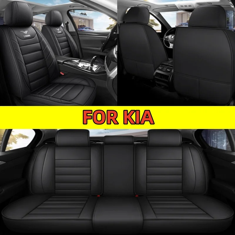 

FOR KIA car seat covers made of PU leather, a complete set of 5-seat all-inclusive car seat covers waterproof and wear-resistant