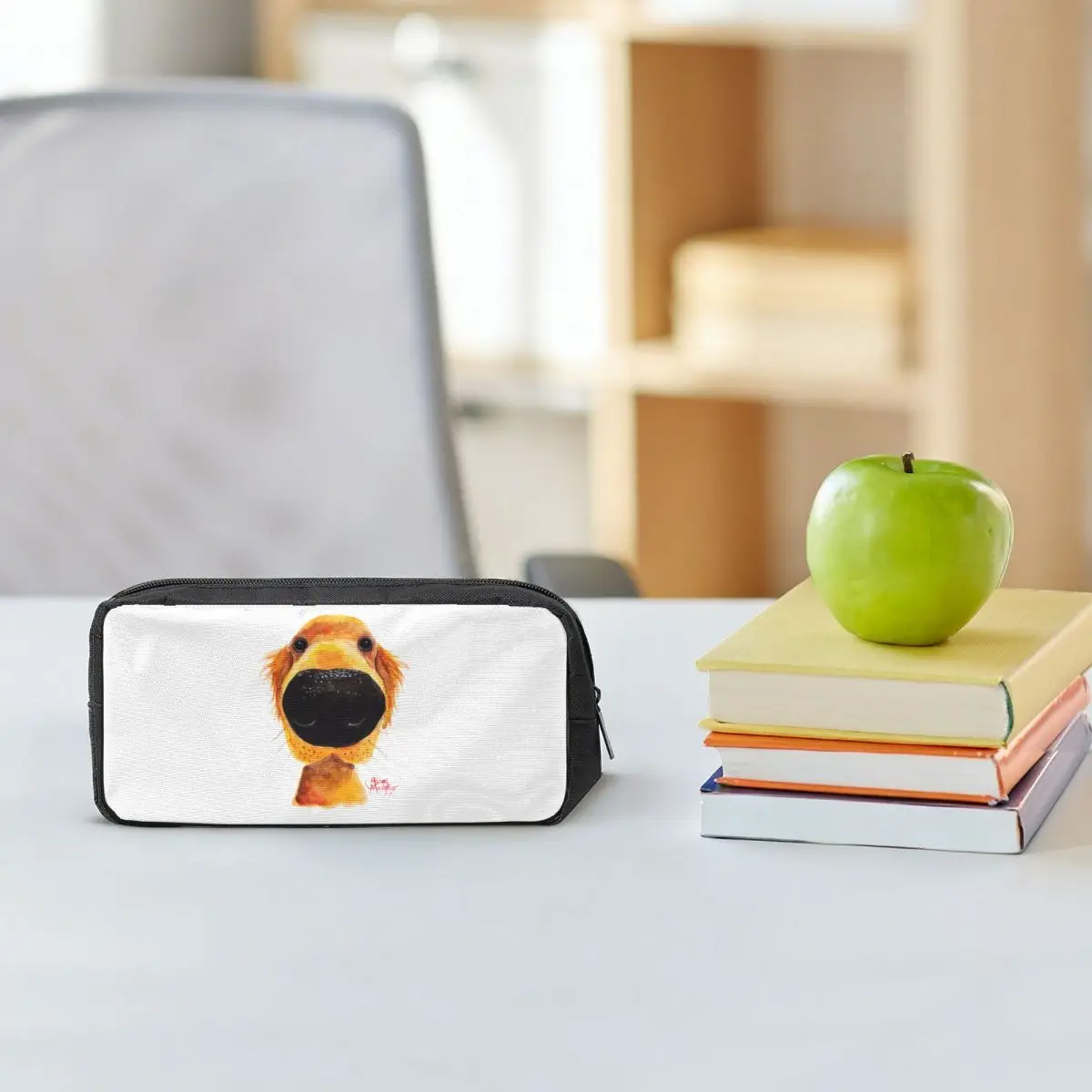 Estuche para lápices con diseño de perro Labrador Retriever Roy de Shirley Macarthur, estuche para lápices para estudiantes, estuche para lápices grande, papelería