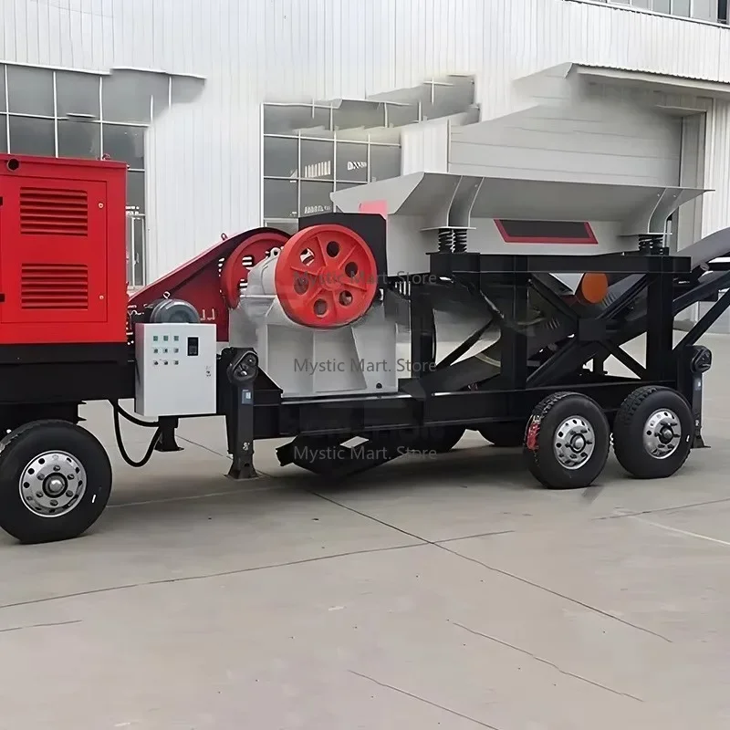 High Efficiency Portable Mobile Jaw Crusher for Mining Ore Crushing Construction Manufacturing Industry