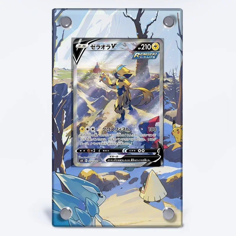 Pokemon Moltres Zeraora Charizard Acrylic Extended Painting Stuck Brick Anime Classics Game Collection Card Display Stand Gift