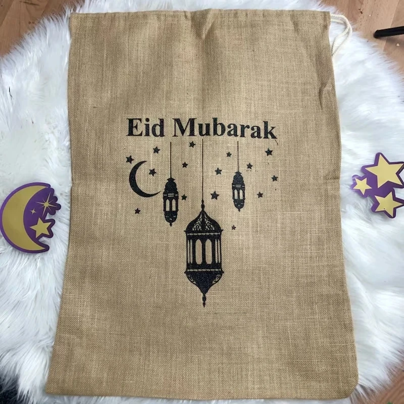 Lantern Eid Mubarak present gift bag Muslim Islamic Ramadan Kareem Iftar Eid al Fitr Al-Adha festival decoration family kid Sack