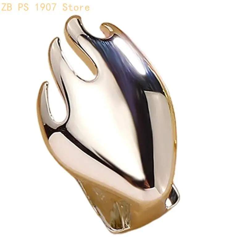 ฮาโลวีนแวมไพร์ Fang Grillzs เปลวไฟ Textured หมวกฟันทอง Solid Openwork 55KA