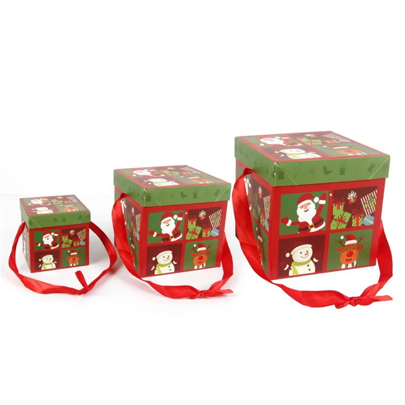 Christmas Gift Packing Gift Boxes Merry Christmas Decorative Carton For Xmas Home Party Decor Navidad New Year Candy Box Case image 6