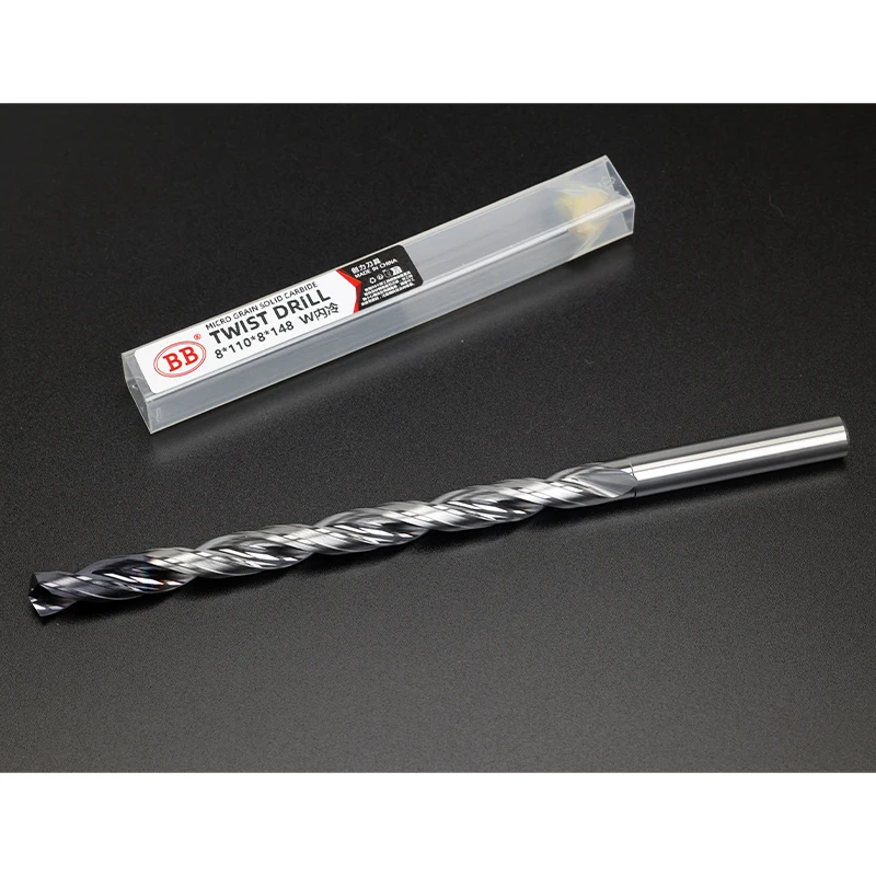 BB 12xD Carbide Drill CNC Long Deep Hole Machining Internal Coolant Coated Steel Tool 3mm~16mm