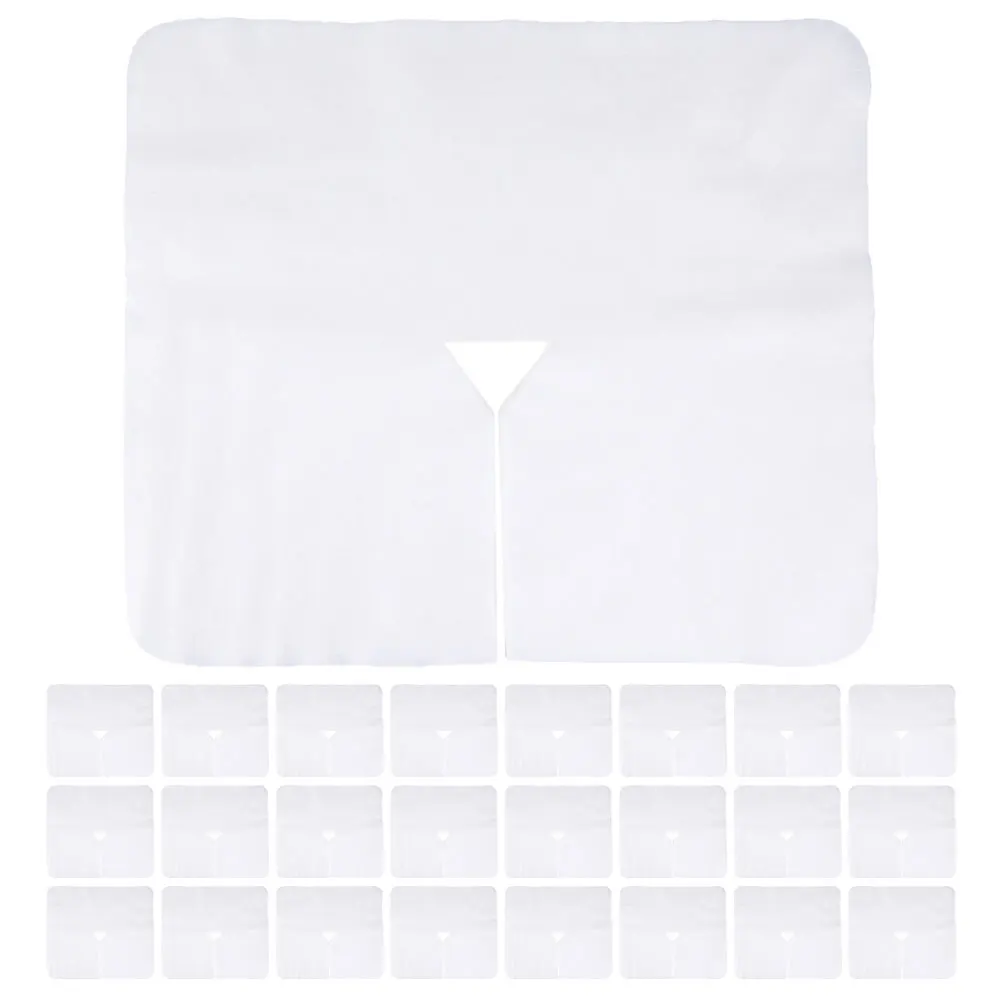

100pcs Disposable Face Headrest Covers Salon Massage Pillow Cushions Pure Cotton Head Breathable Hole Design For Beauty Cradle