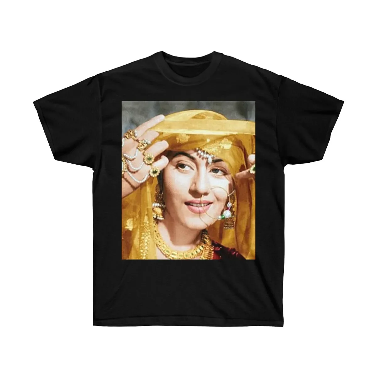 Bollywood Golden Legend Madhubala Graphic Cotton Tee T-shirt